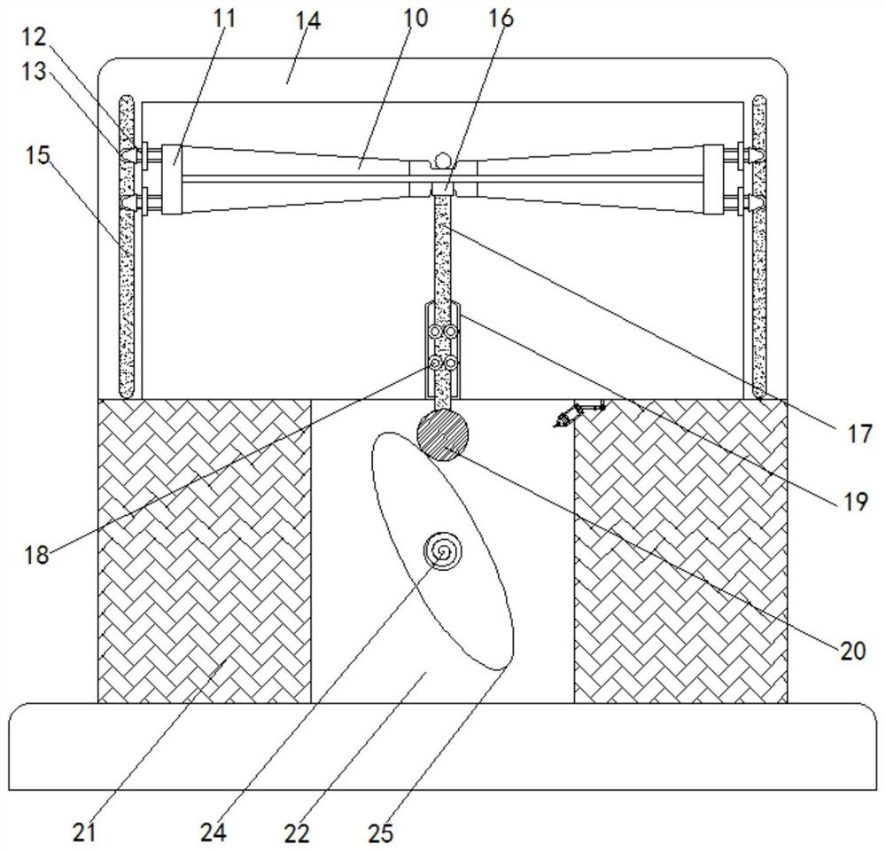 Electric wire tension adjusting and protecting device at take-up opening of cable take-up machine