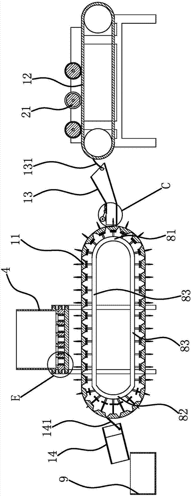 Mixing device of fish ball processing line