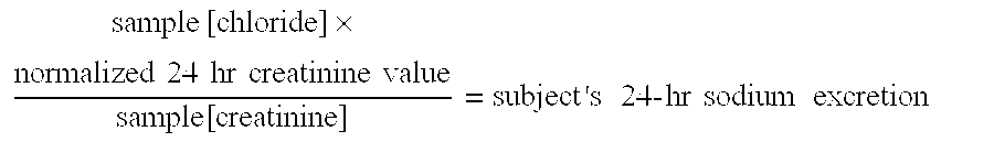 Method of determing excretion of sodium and other analytes