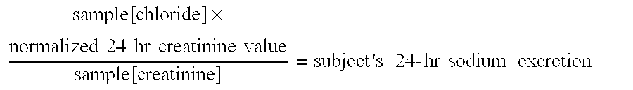 Method of determing excretion of sodium and other analytes