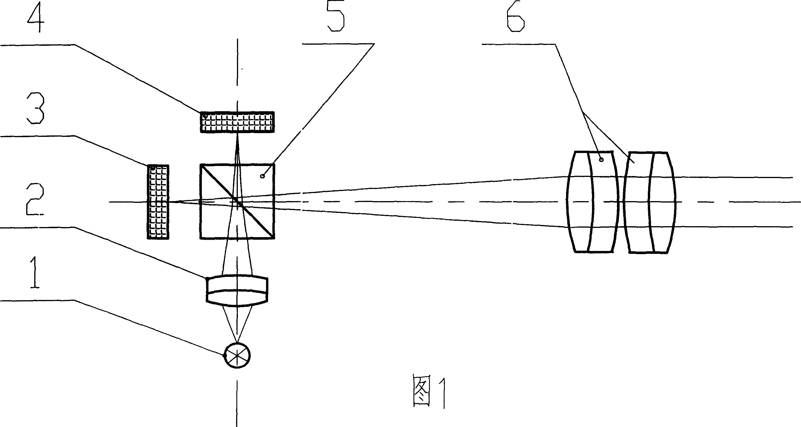 Optical system of small dynamic starlight analog device