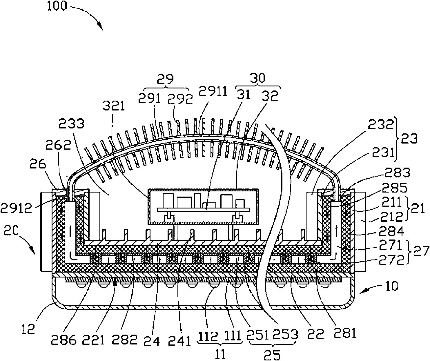 Light-emitting diode (LED) lamp