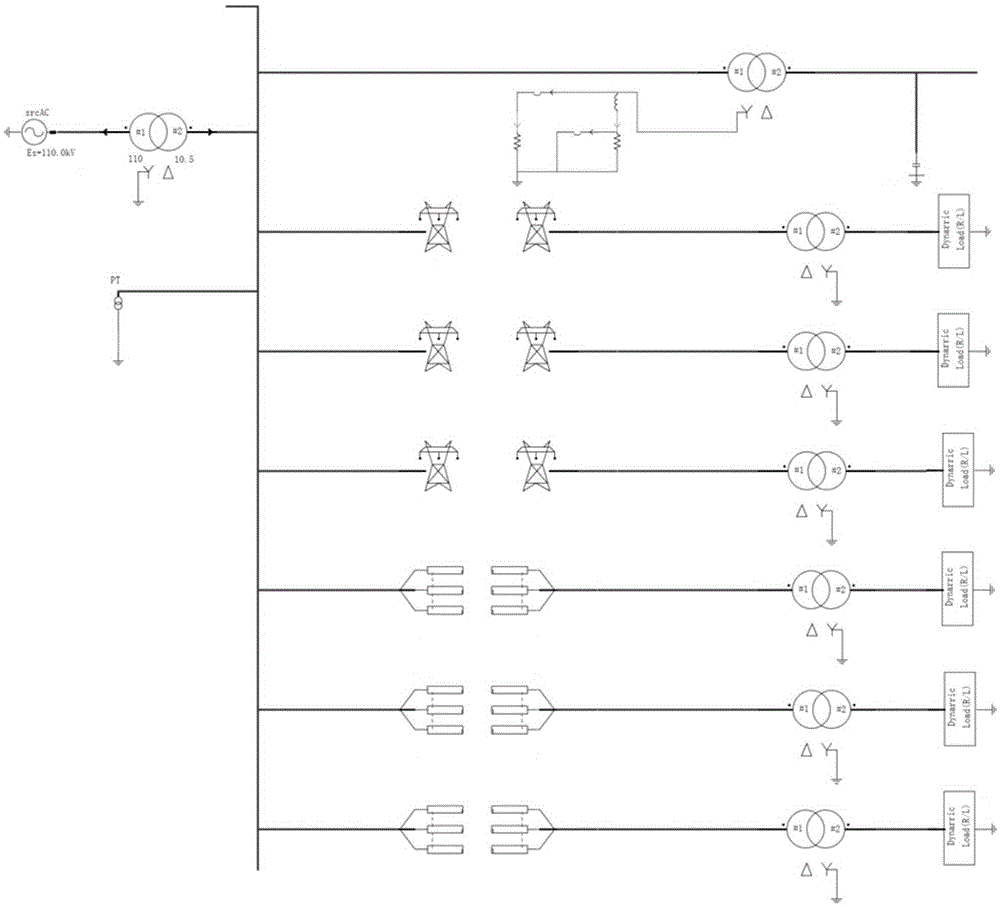 Universal testing system and method of line selection apparatus of low-current grounding system