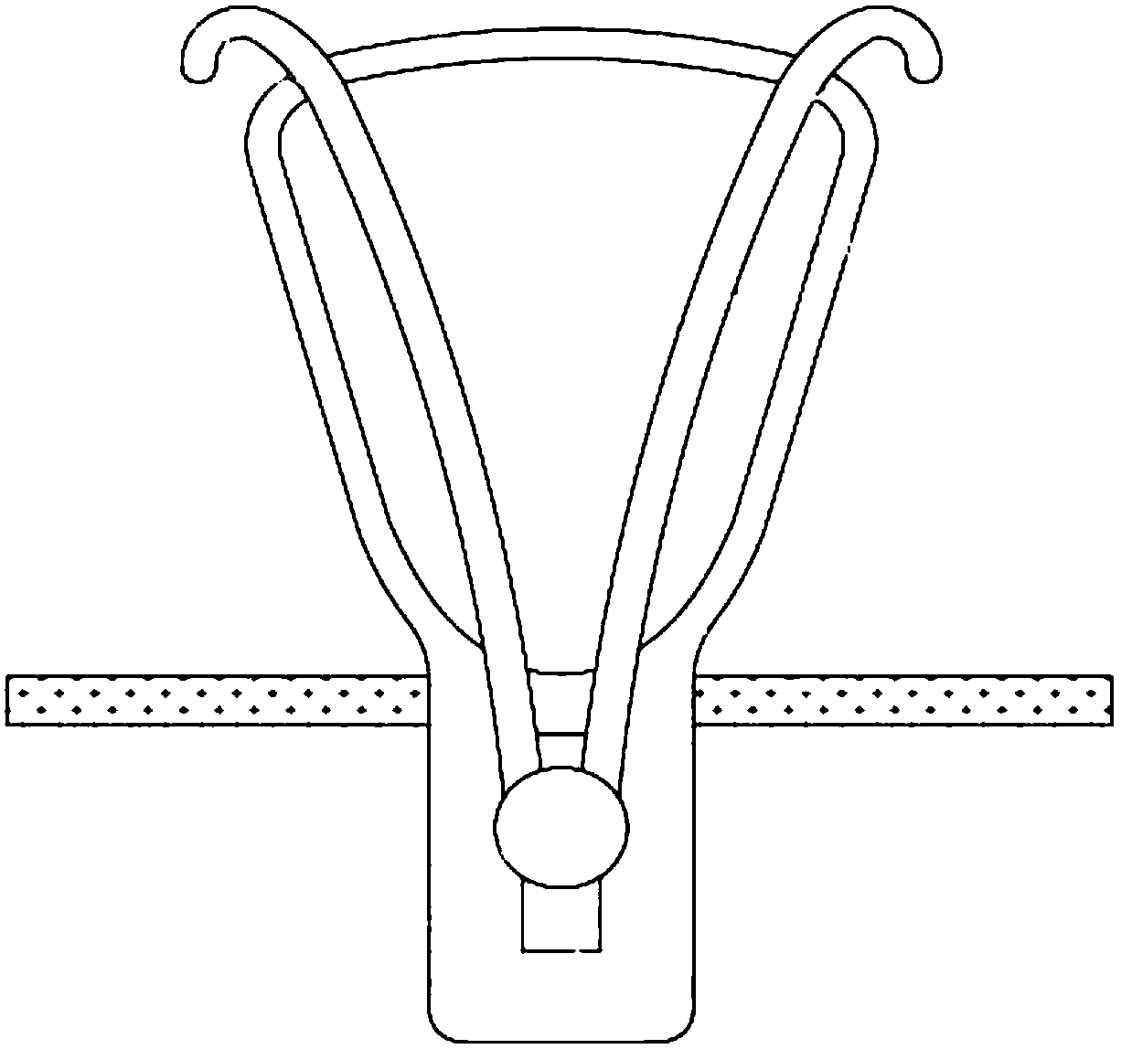 Lip operation fixing structure