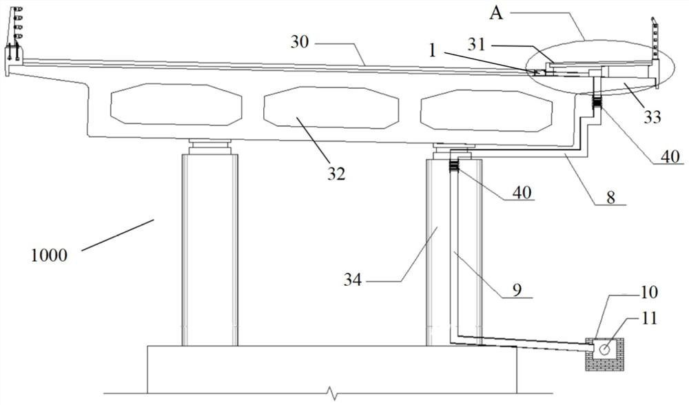 Bridge floor drainage system