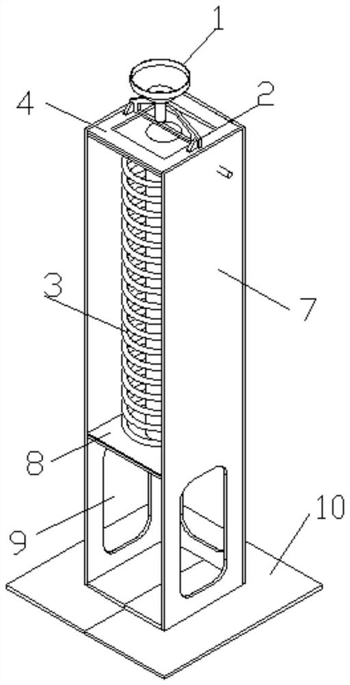 A test device and method for simulating the formation process of in-situ environmental filling body strength