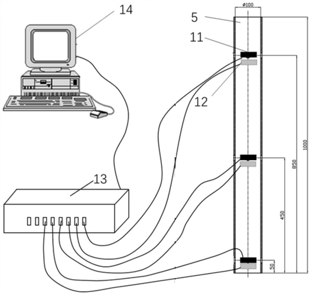 A test device and method for simulating the formation process of in-situ environmental filling body strength