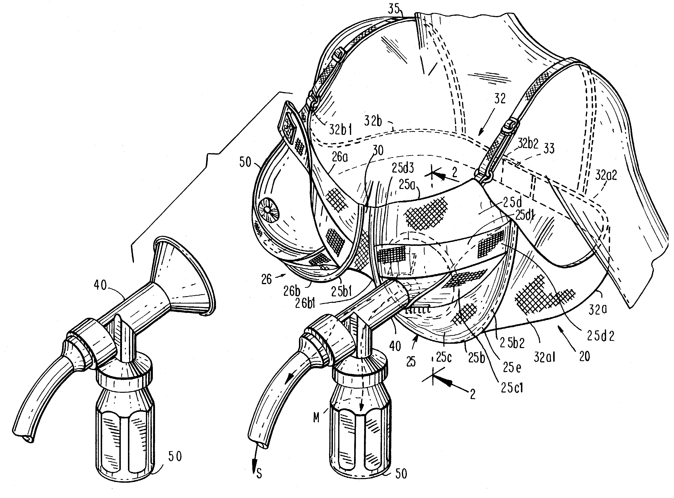 Brassiere for expressing breast milk