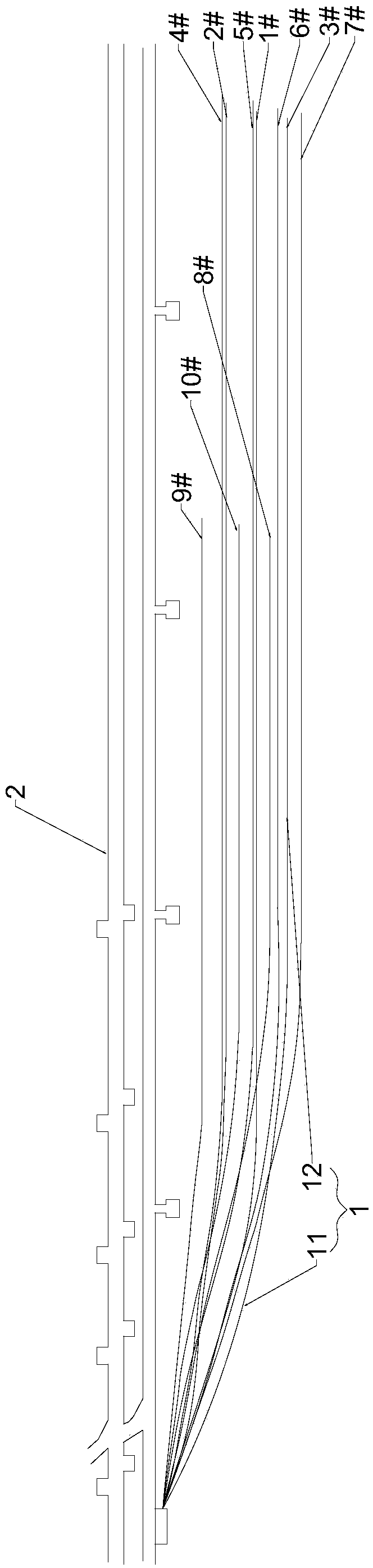 Directional long-hole group for gas extraction and construction method of directional long-hole