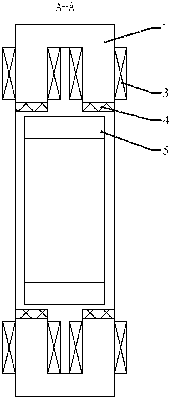 Mixed excitation shaft radial magnetic suspension bearing