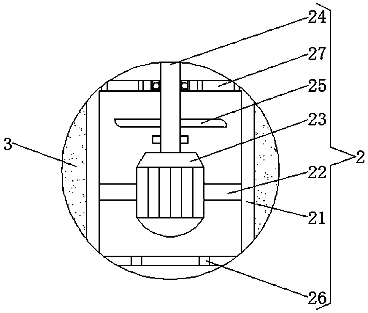 A swing-type folding umbrella dehydration device based on power swing