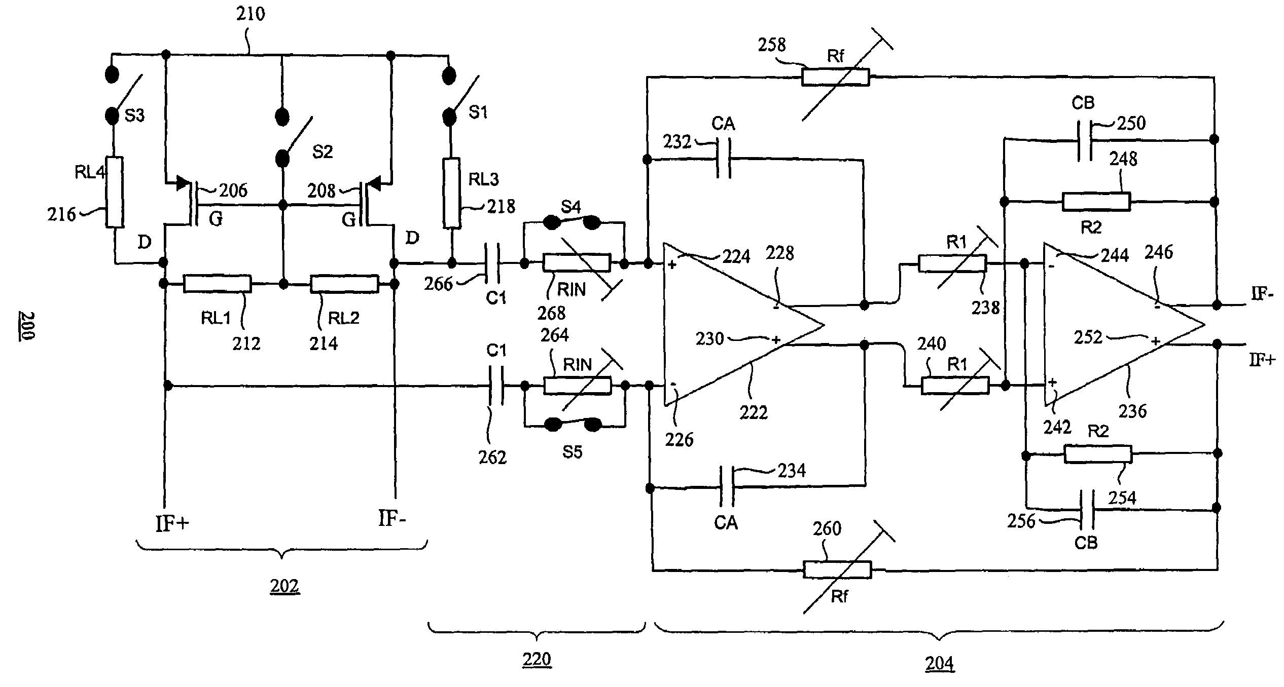 Radio receiver/transceiver including an interface circuit selectively operable in a current mode or a voltage mode