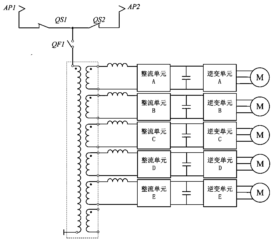 Transformer DC Bias Suppression Method for Locomotive AC-DC-DC Power Supply System