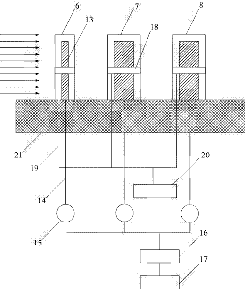 Multi-cylinder array freezing detection device