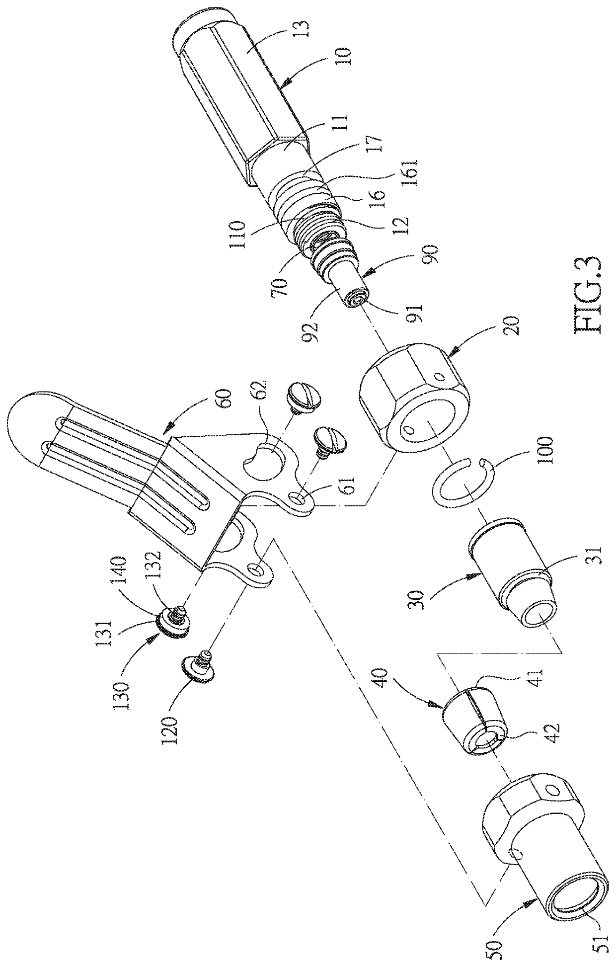 Quick-disassembly nipple connector structure