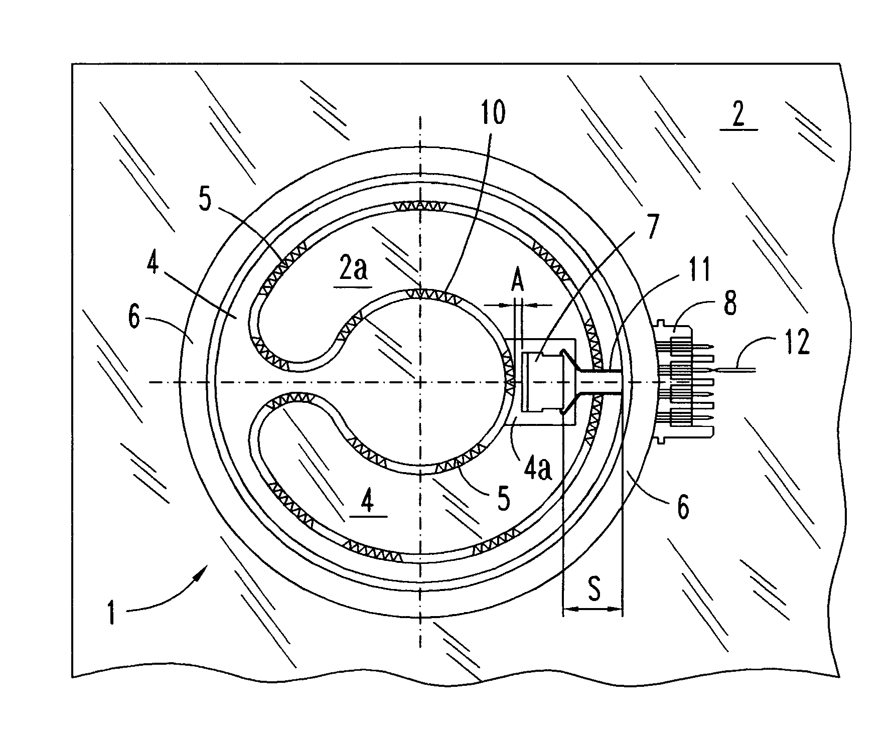 Radiant heater in a cooking hob with a thermal switch