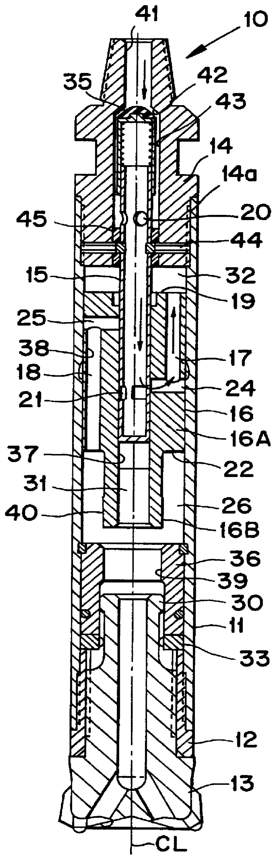 Percussive down-the-hole rock drilling hammer and piston therefor