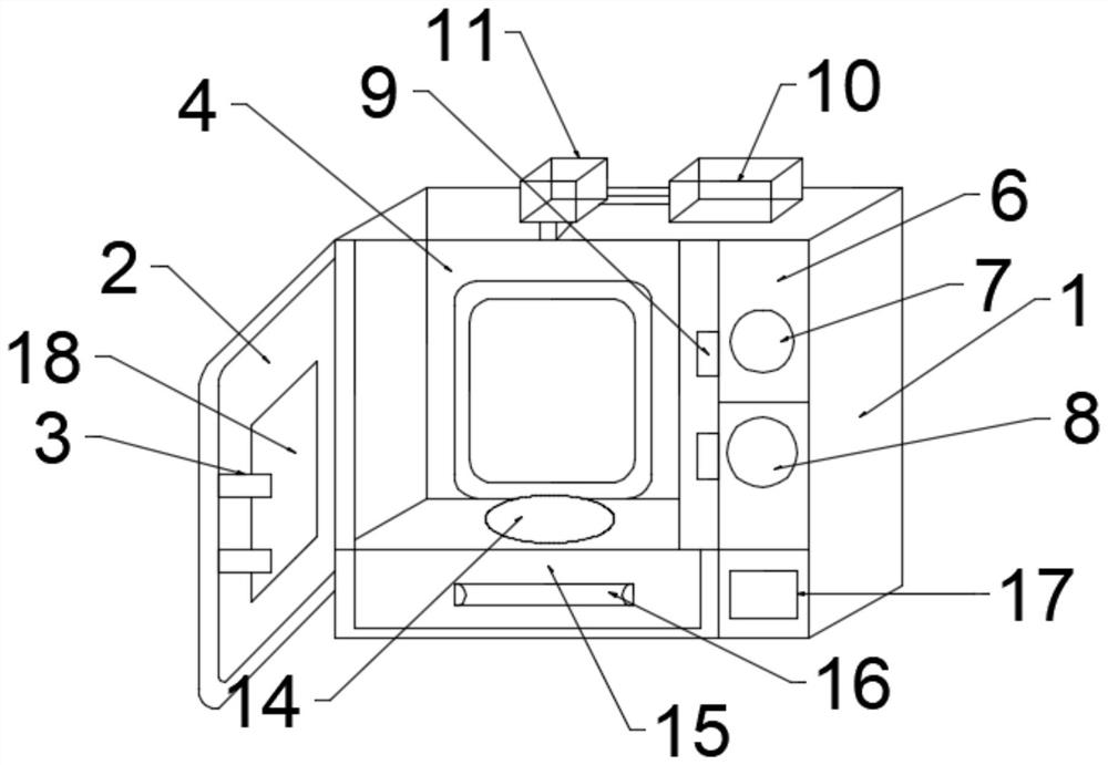 Energy-saving household intelligent microwave oven