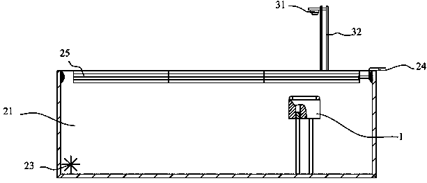 Dock area oil spilling simulation test device