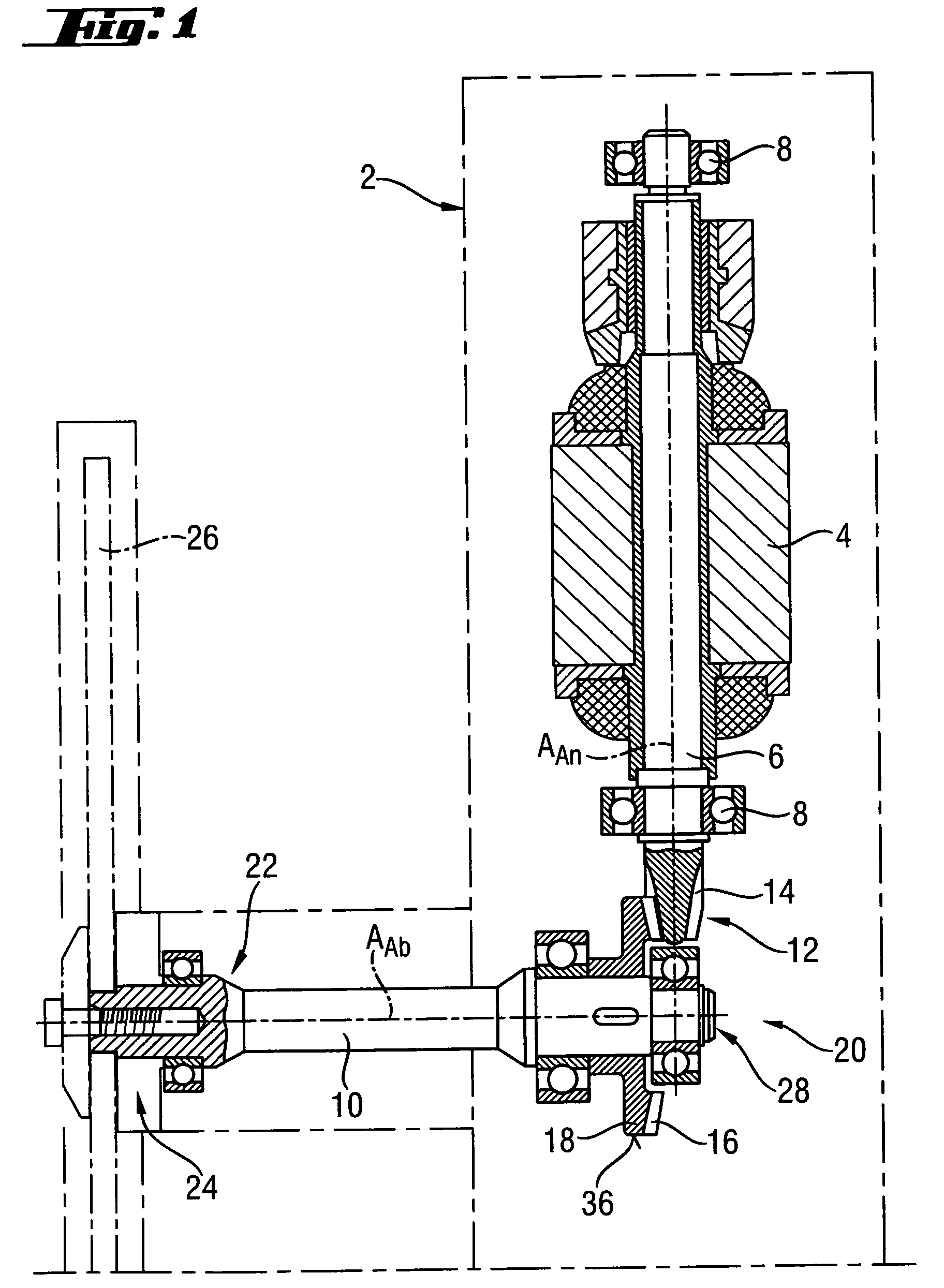 Hand-held power tool with angle drive