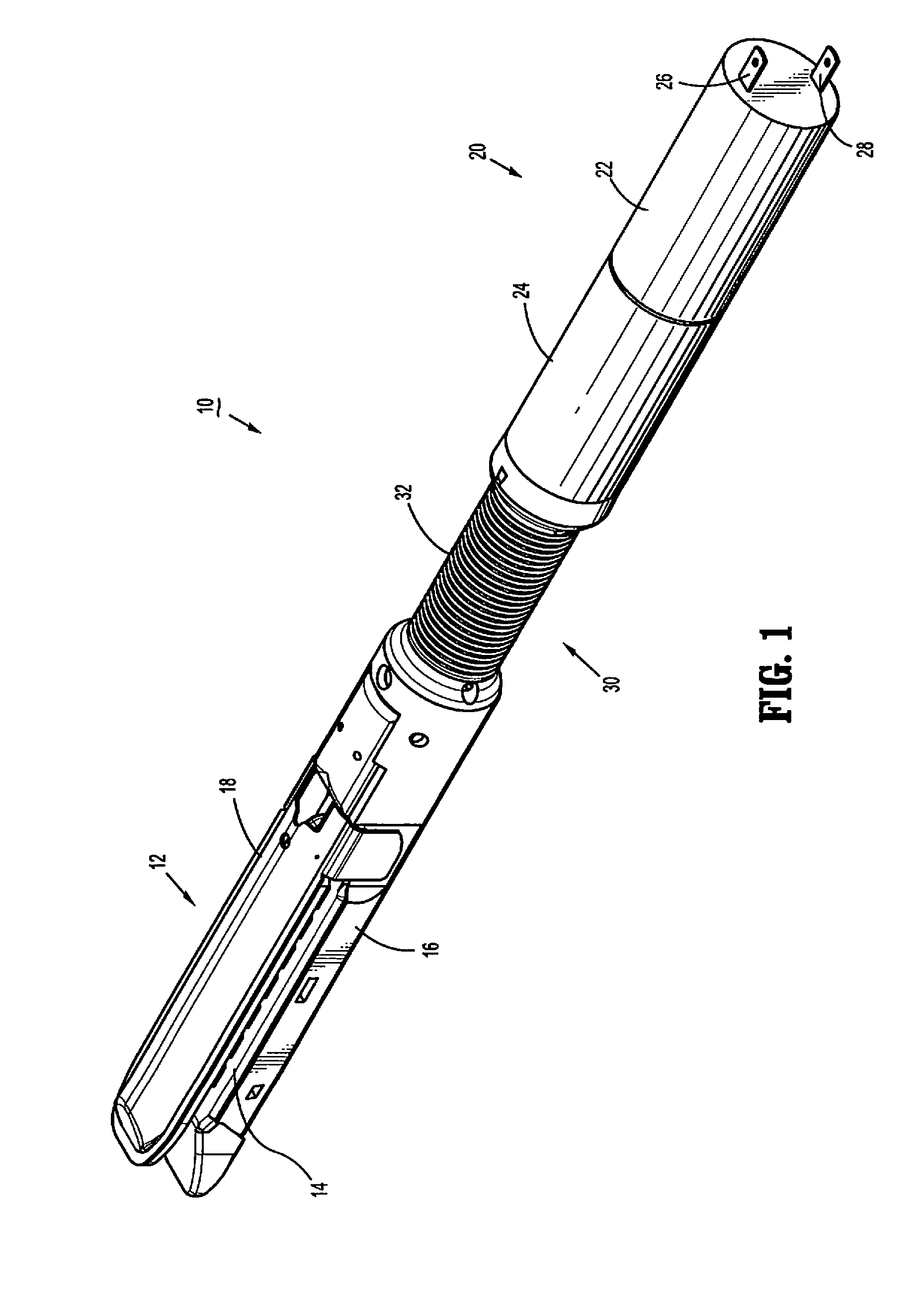 Flexible surgical stapler with motor in the head