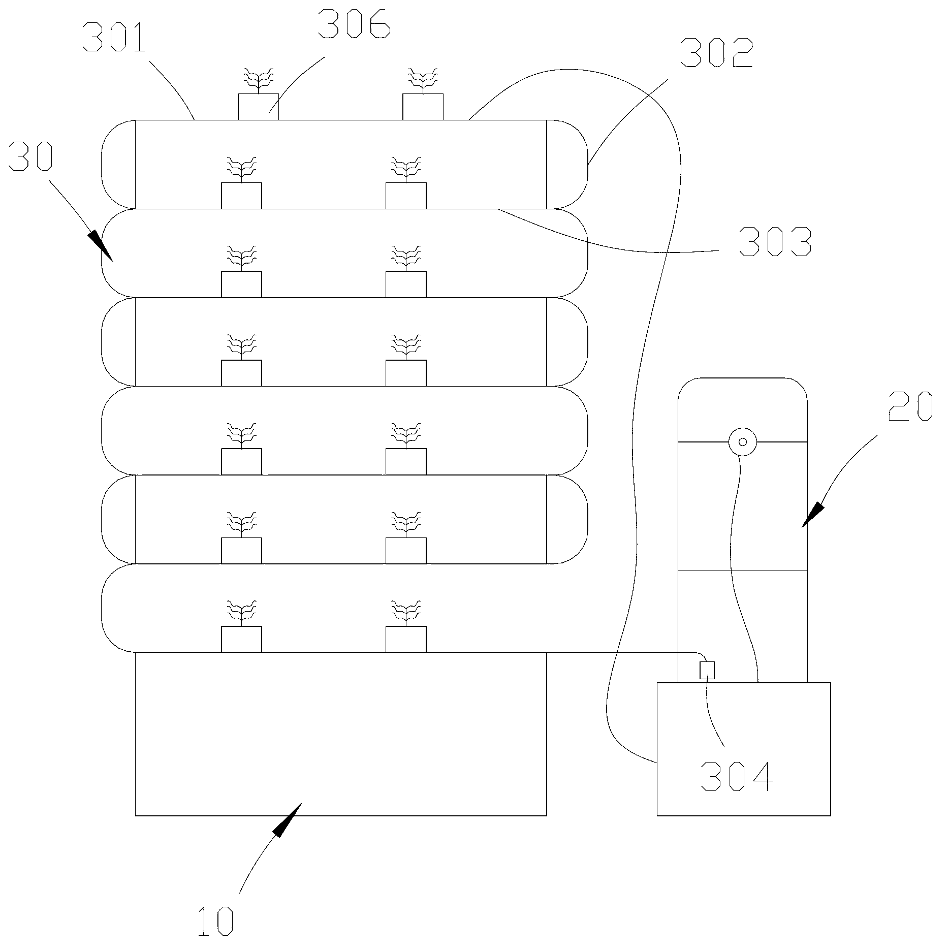 Three-dimensional combined type soilless culture device