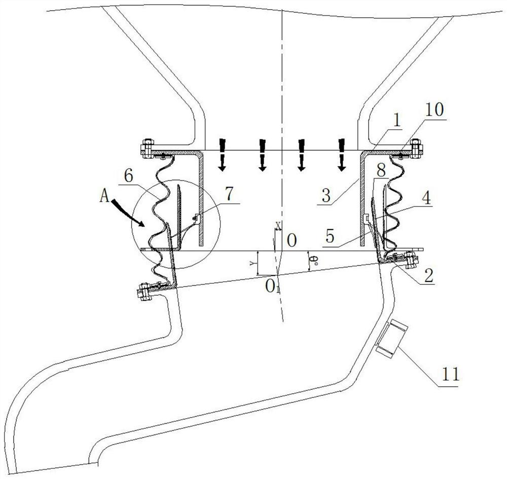 Metal rubber composite compensation dustproof device with sealing structure