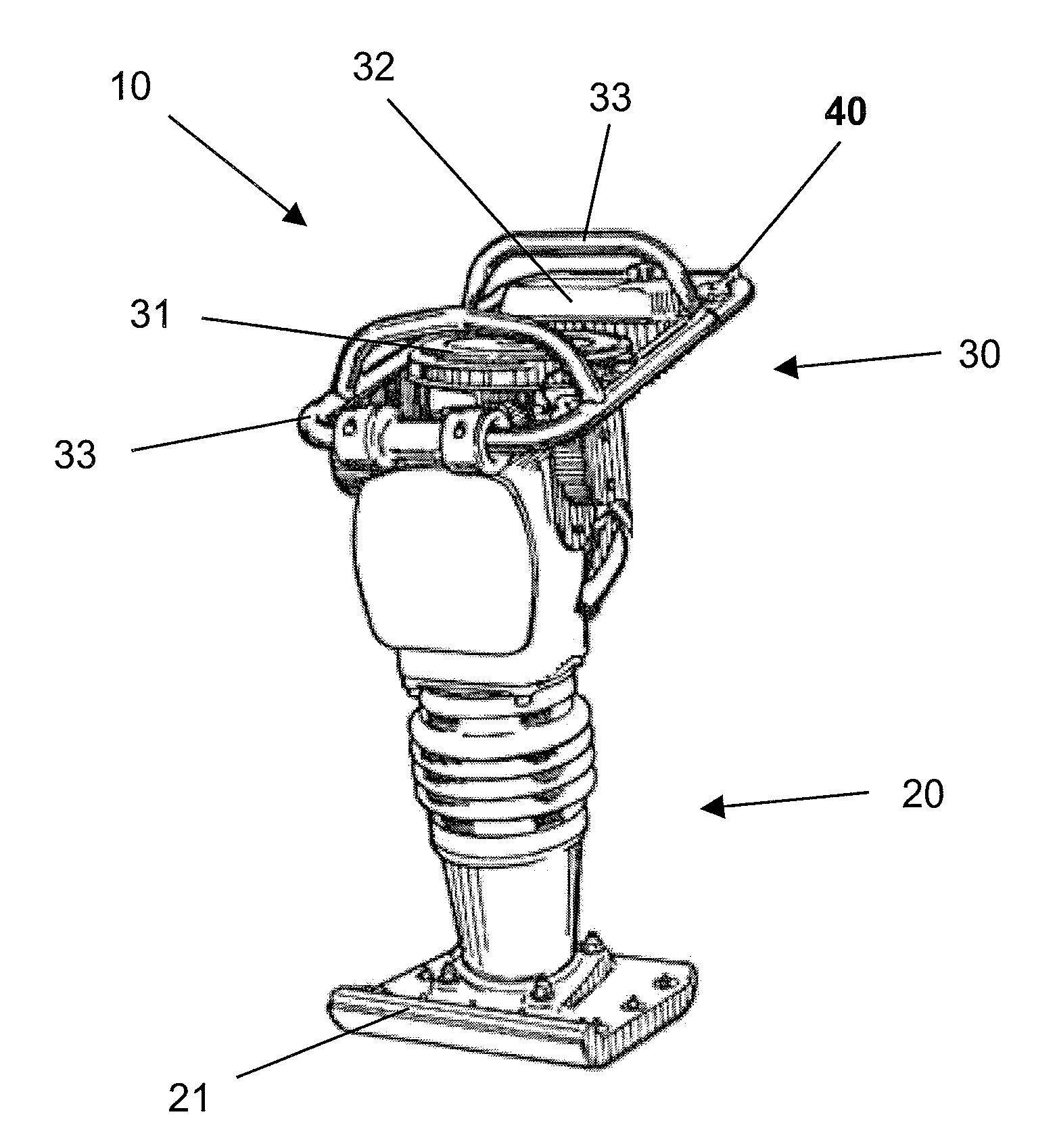 Soil compaction device having a disconnectable fuel line