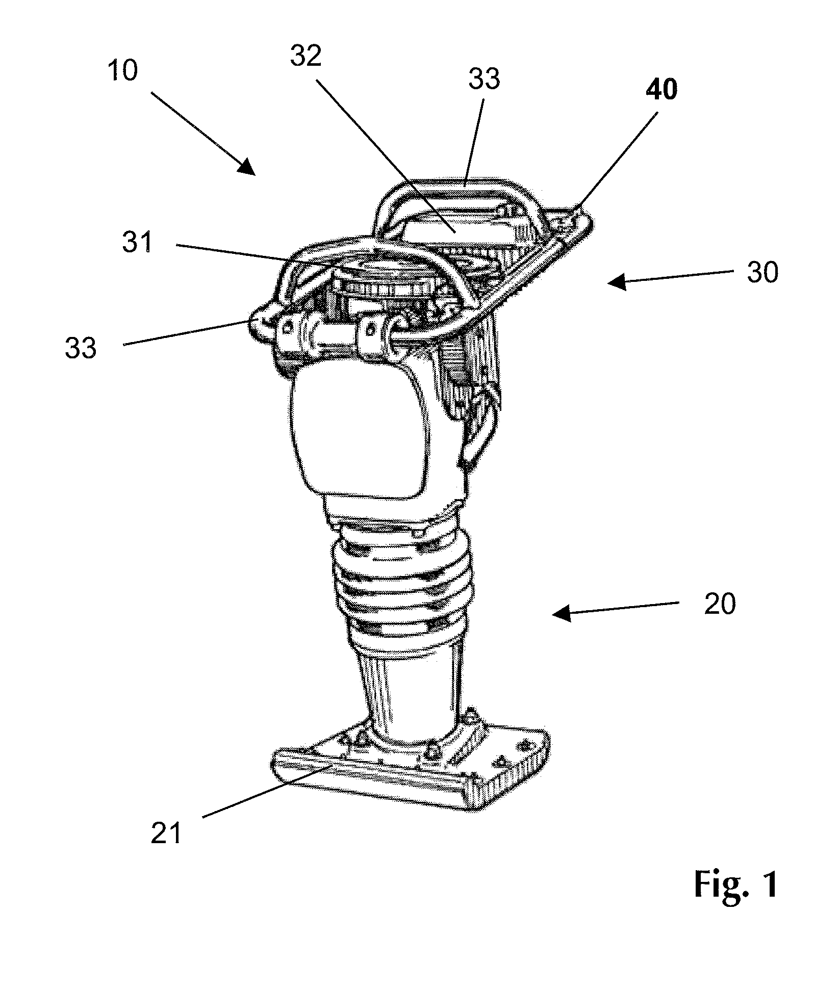 Soil compaction device having a disconnectable fuel line