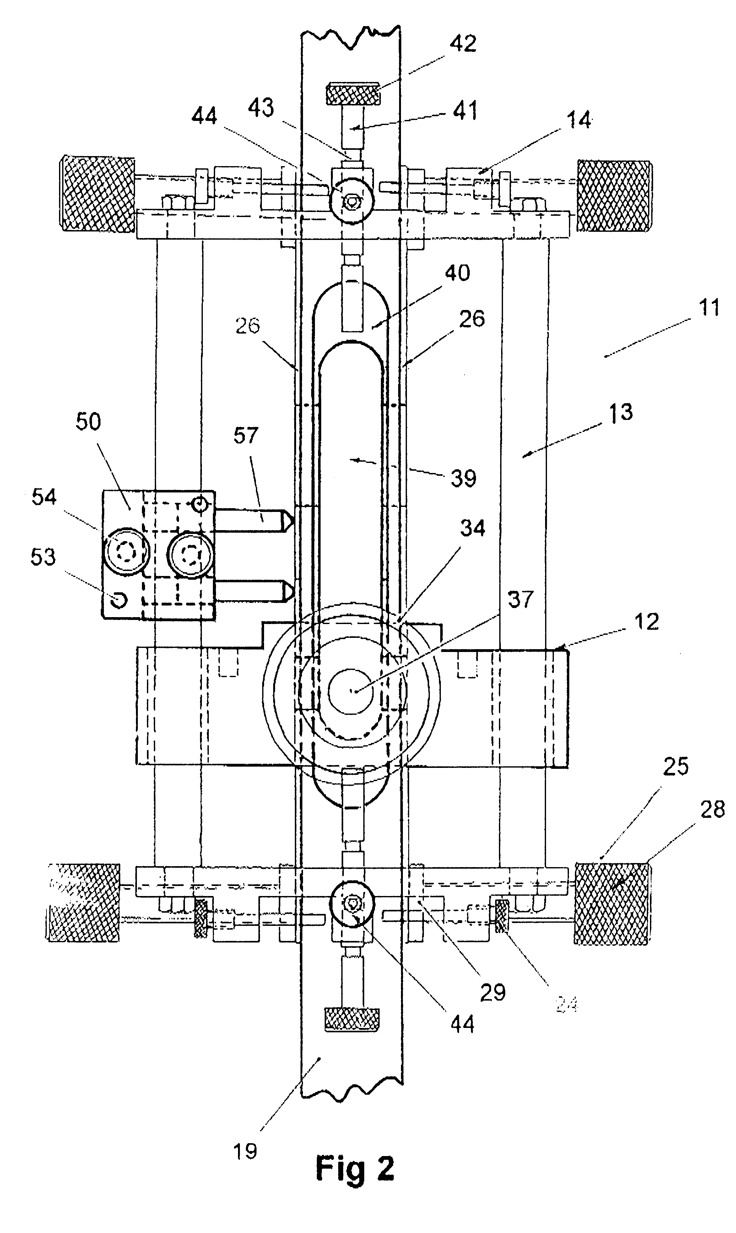 Jig for fitting locks to doors