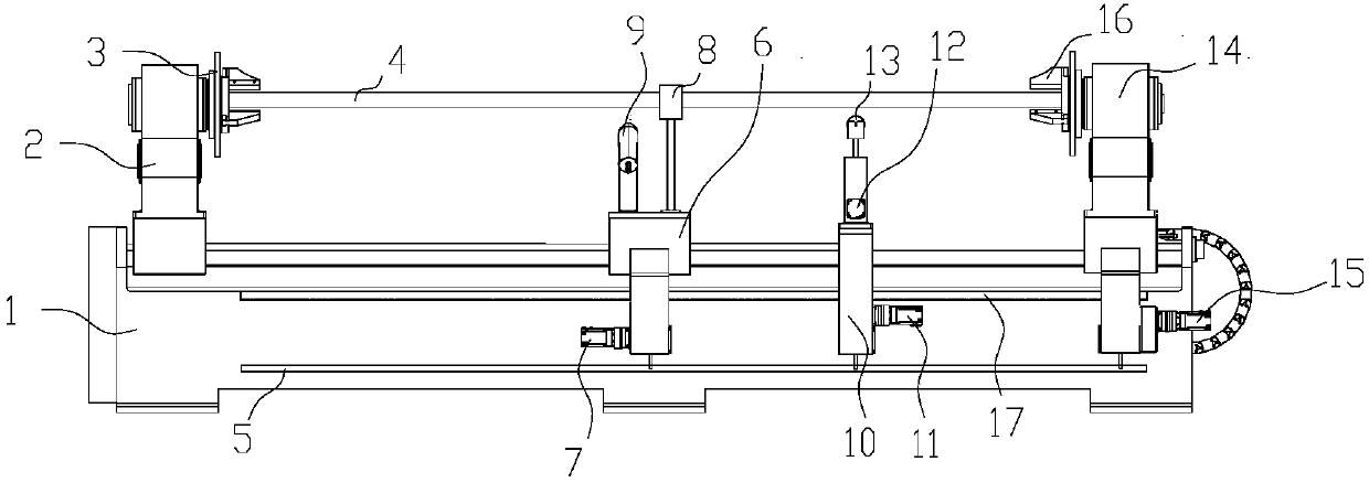 Glass rod straightening device