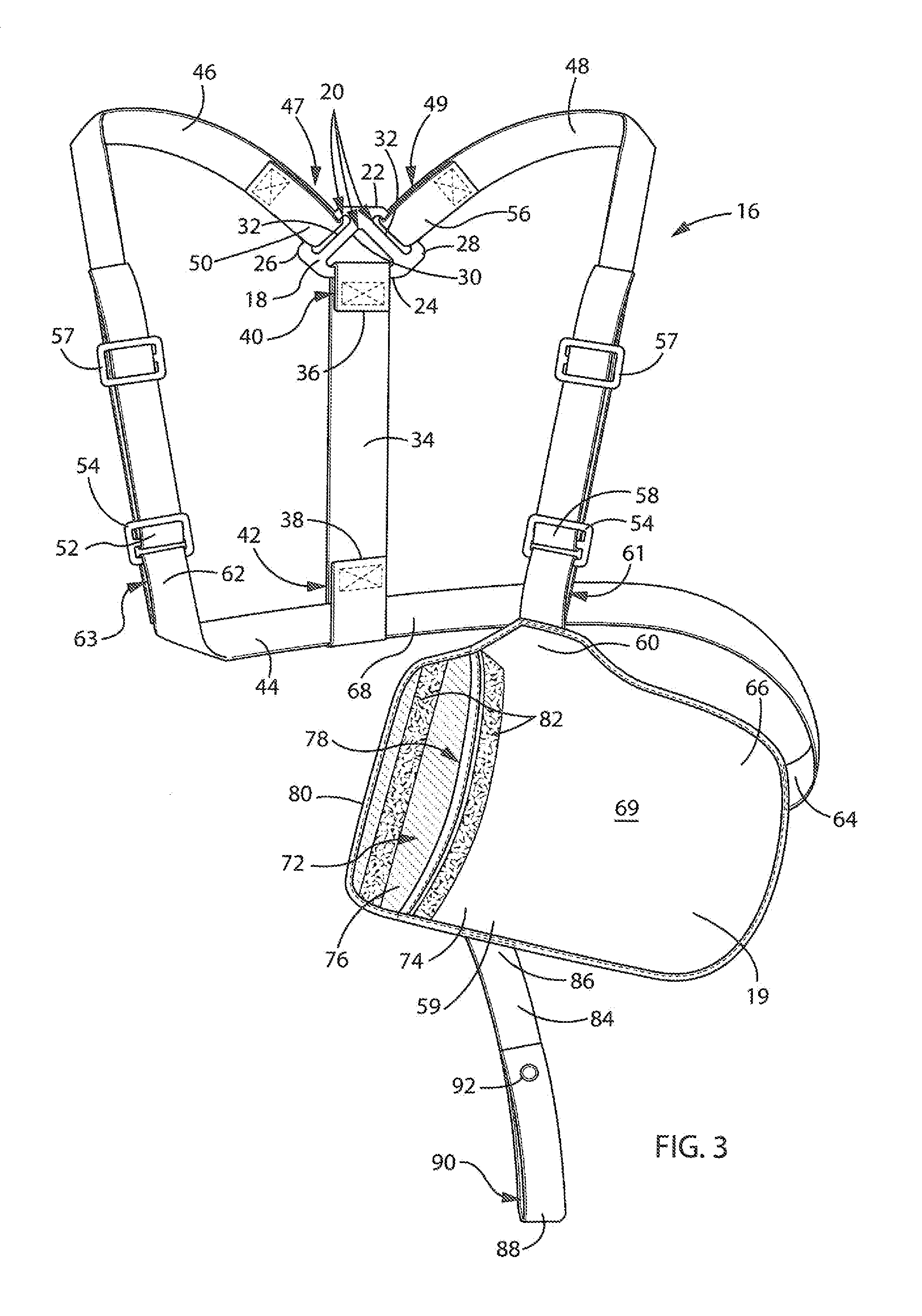 Shoulder pouch to secure documents