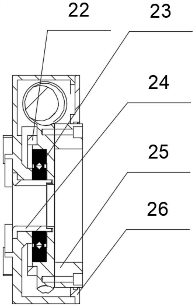 Two-axis hollow rotary table for multi-system coaxial integrated design