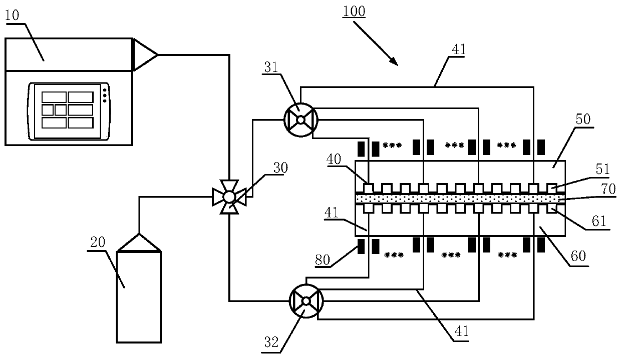 Fuel cell gas sampling system and sampling method