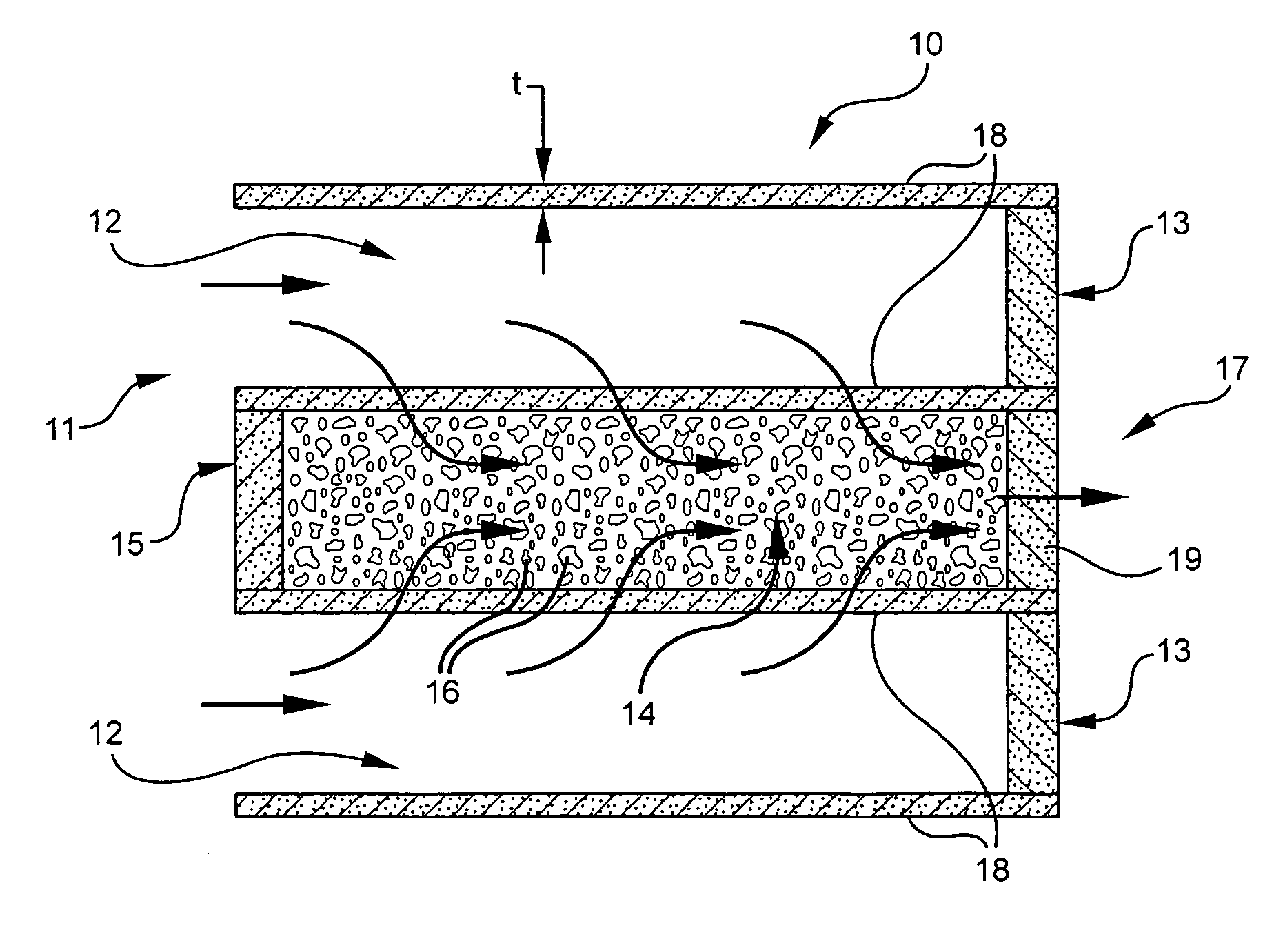 Ceramic wall-flow filter including heat absorbing elements and methods of manufacturing same