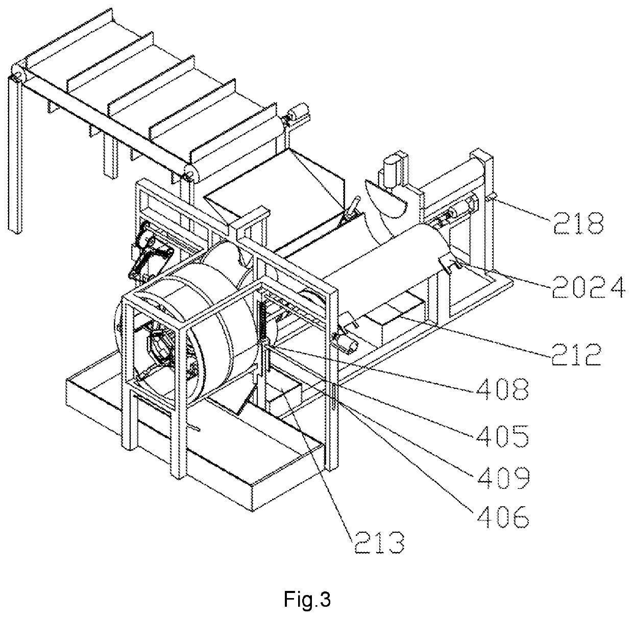 Automatic all-in-one machine for clearing, peeling, and cleaning yam