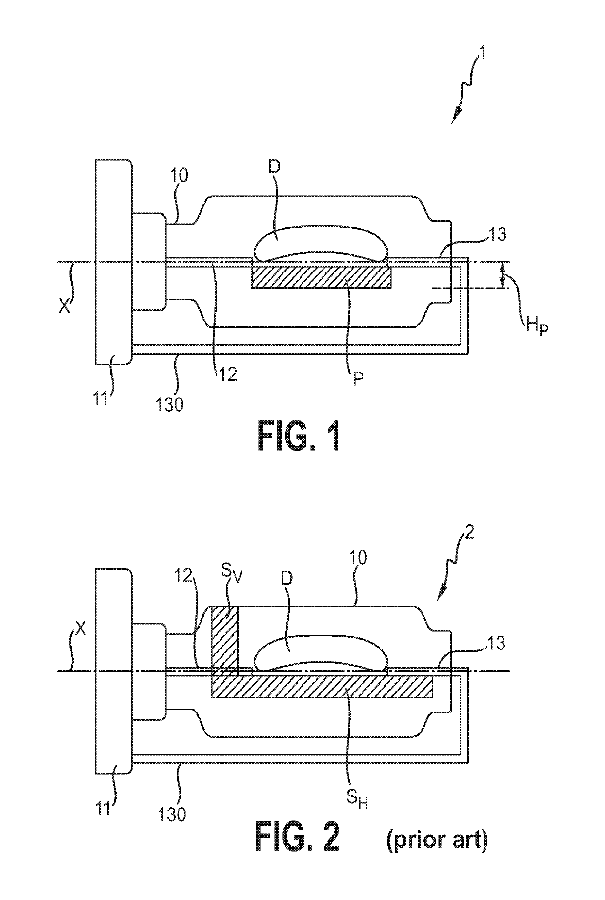 Gas-discharge lamp for a vehicle headlamp