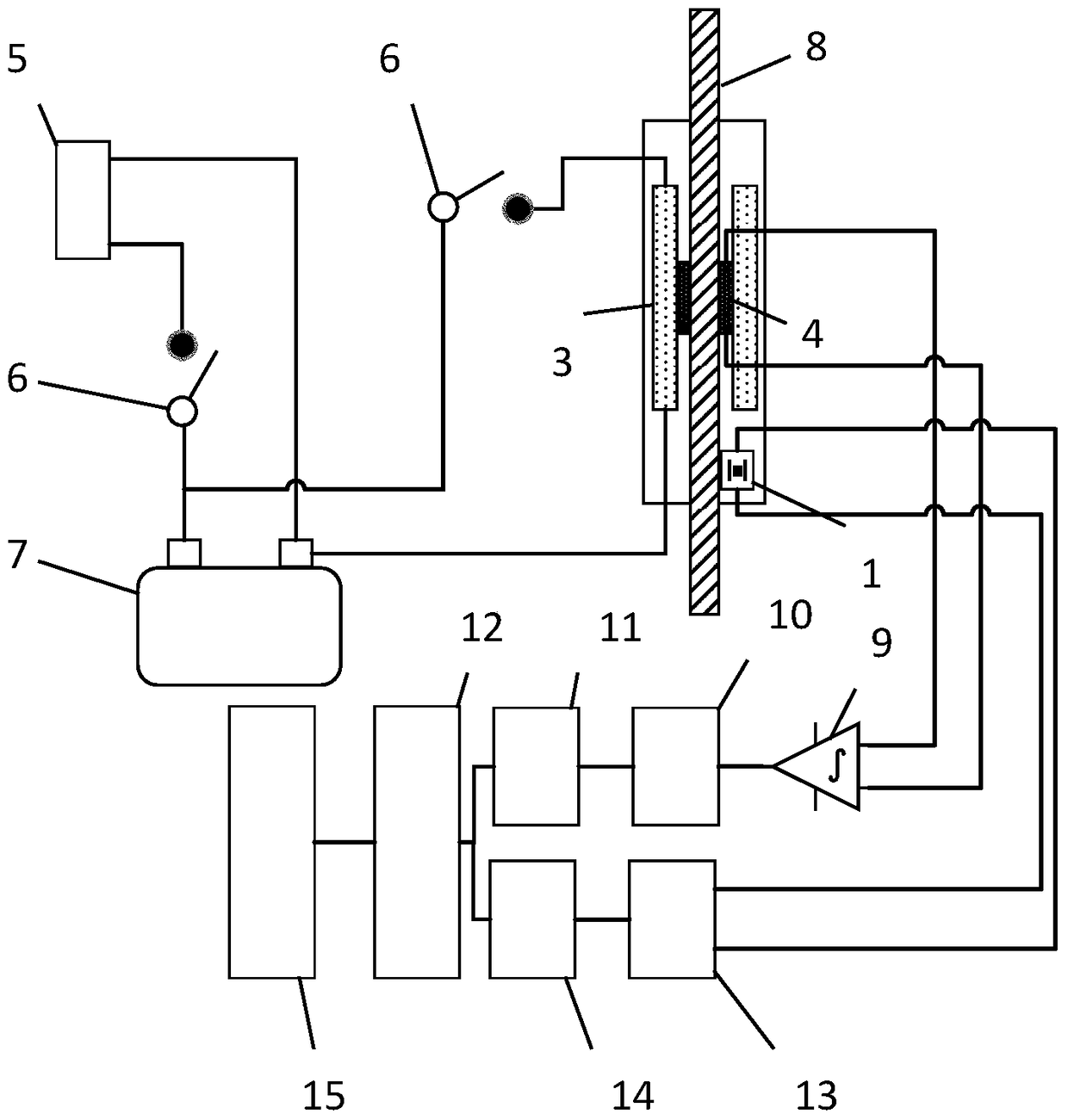 A magnetic flux cable force detection device based on mems acceleration sensor correction