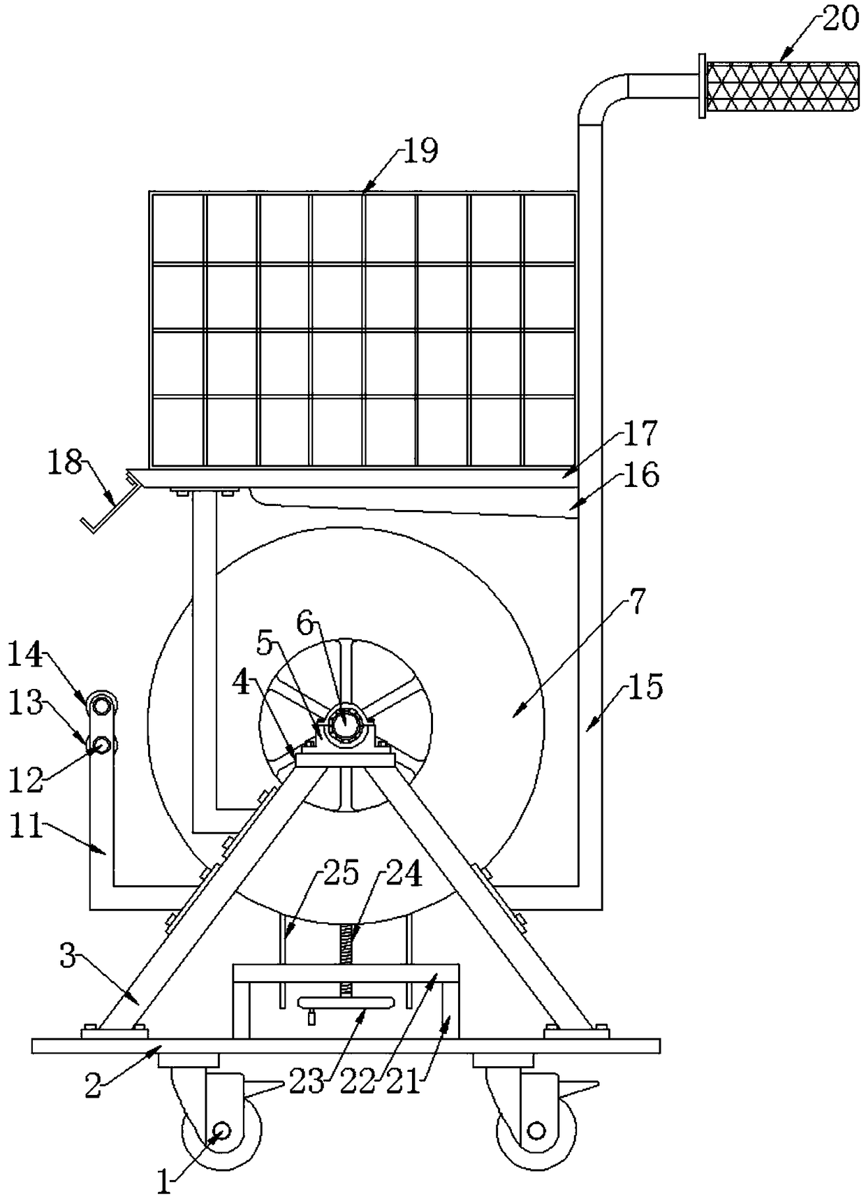 Placement rack for flexible graphite ground wires