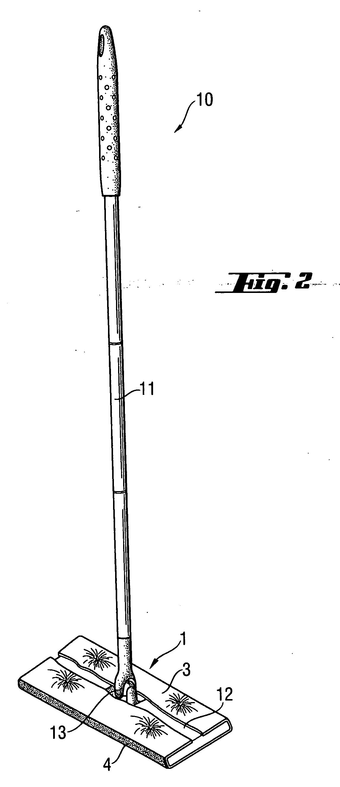 Cleaning pad and cleaning implement