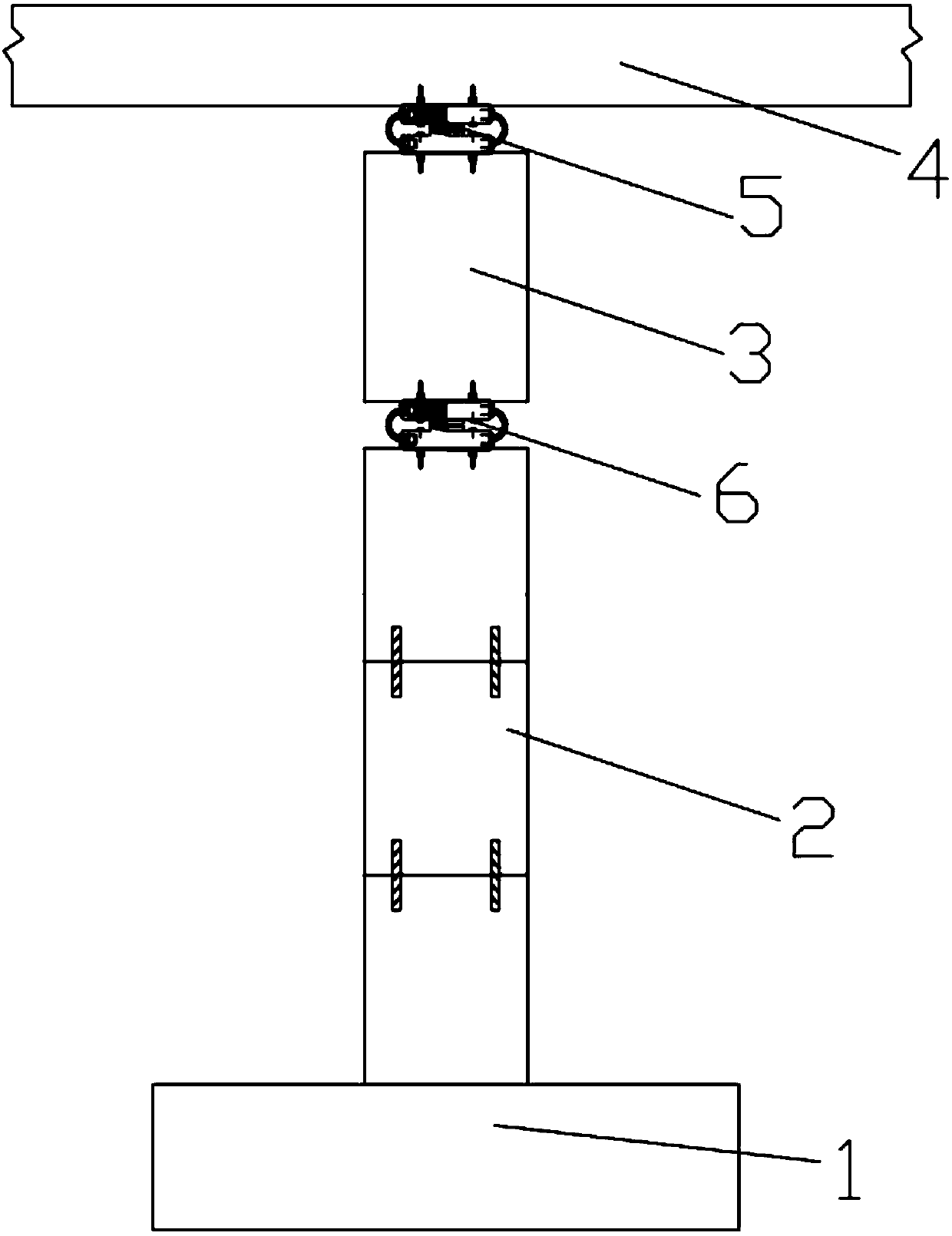 Segment high pier bridge seismic reduction and isolation structure using inhaul cable supports arranged on double layers