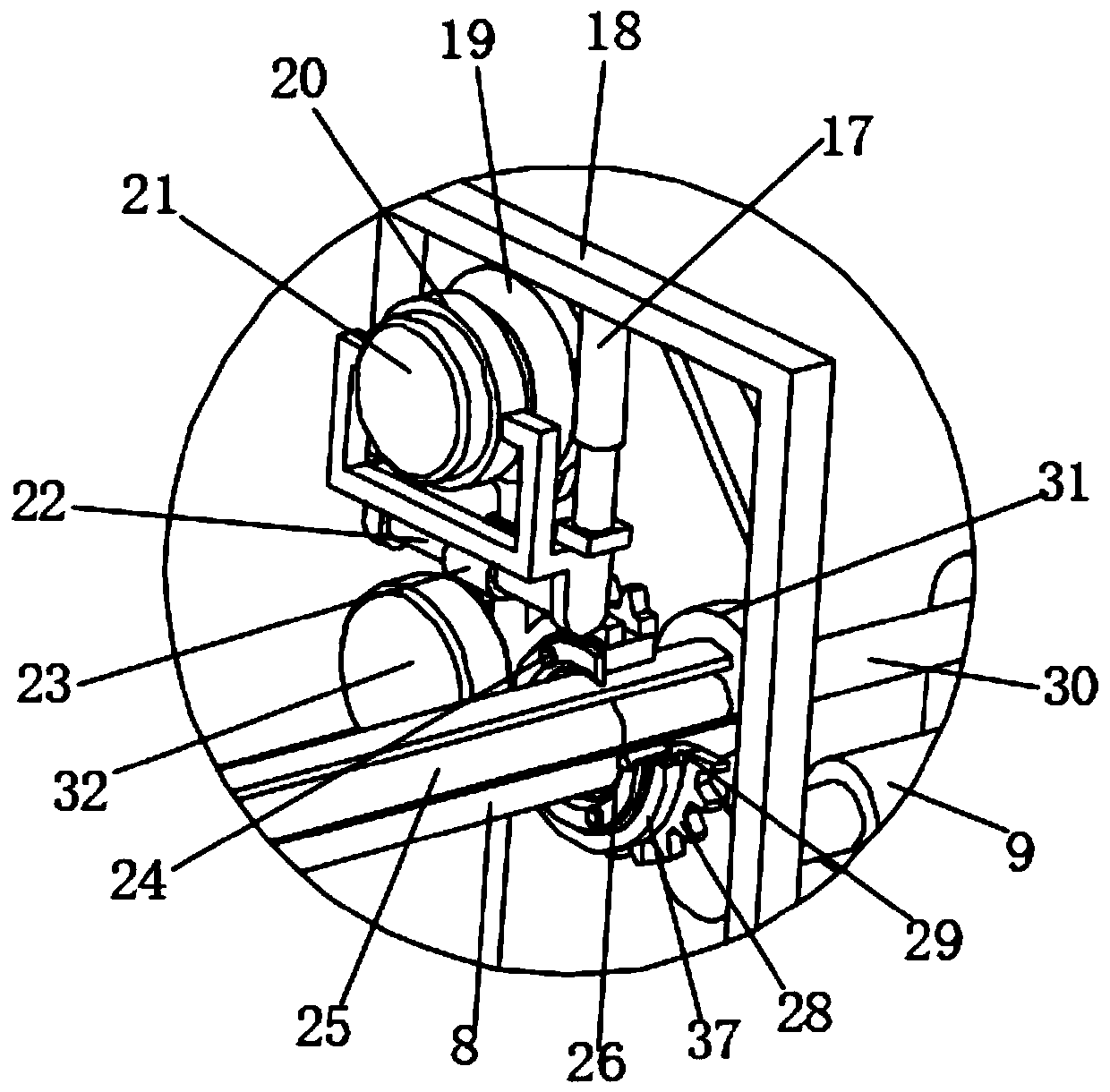 Pipe bending and cutting all-in-one machine for metal pipe machining