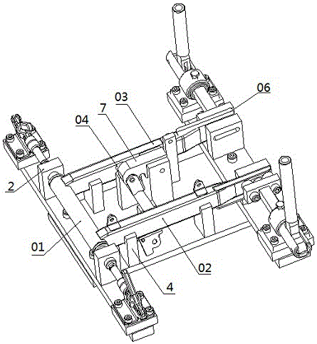 Welding fixture for rear fork of cross country motorcycle frame