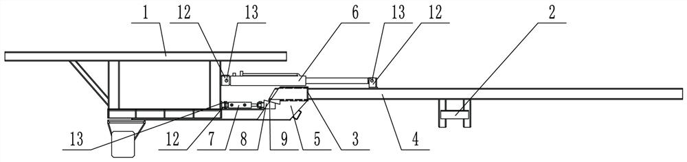 Telescopic whole-rod type sugarcane harvester frame