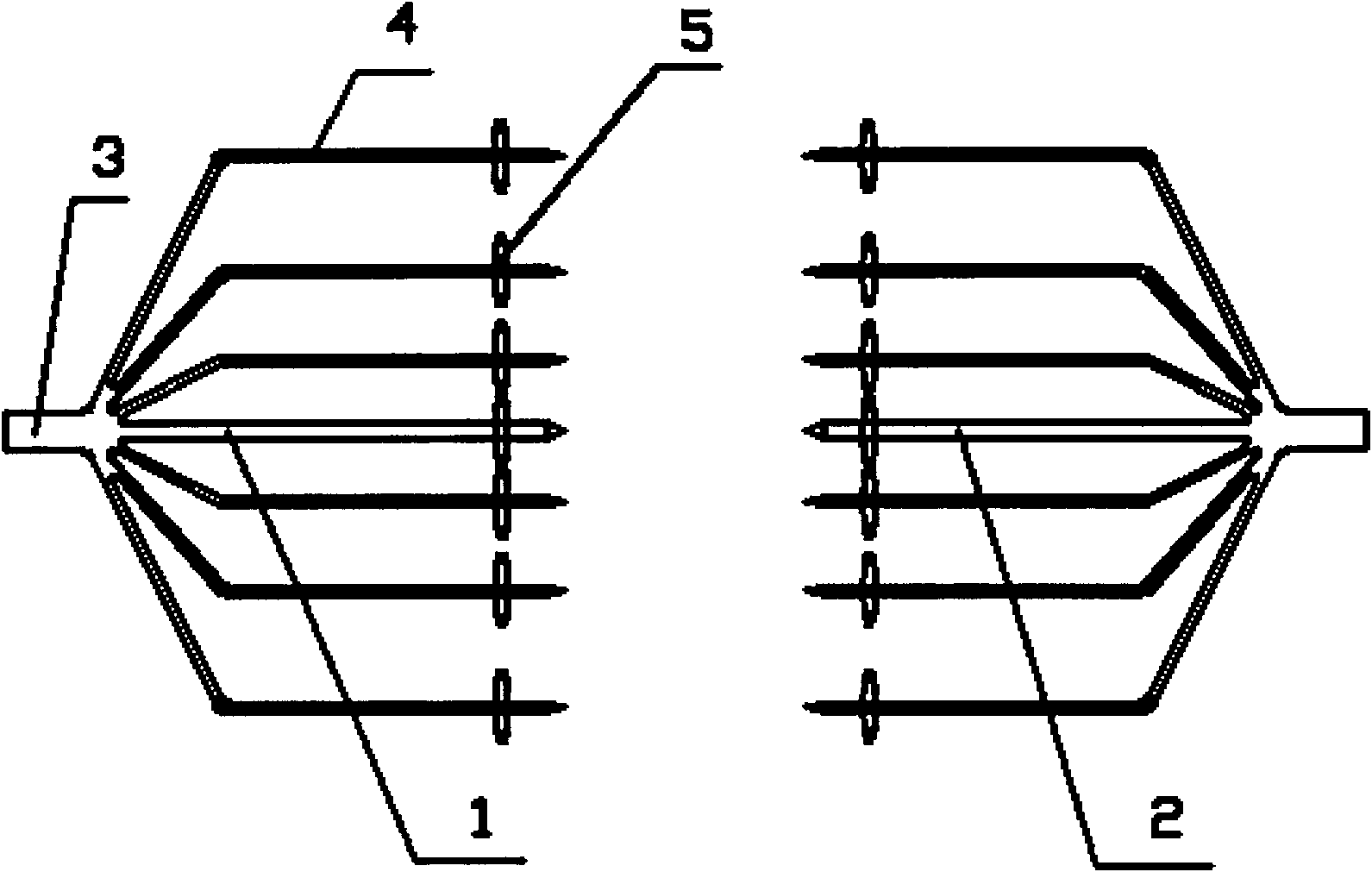 Fish-spear type electrolytic bath electrode