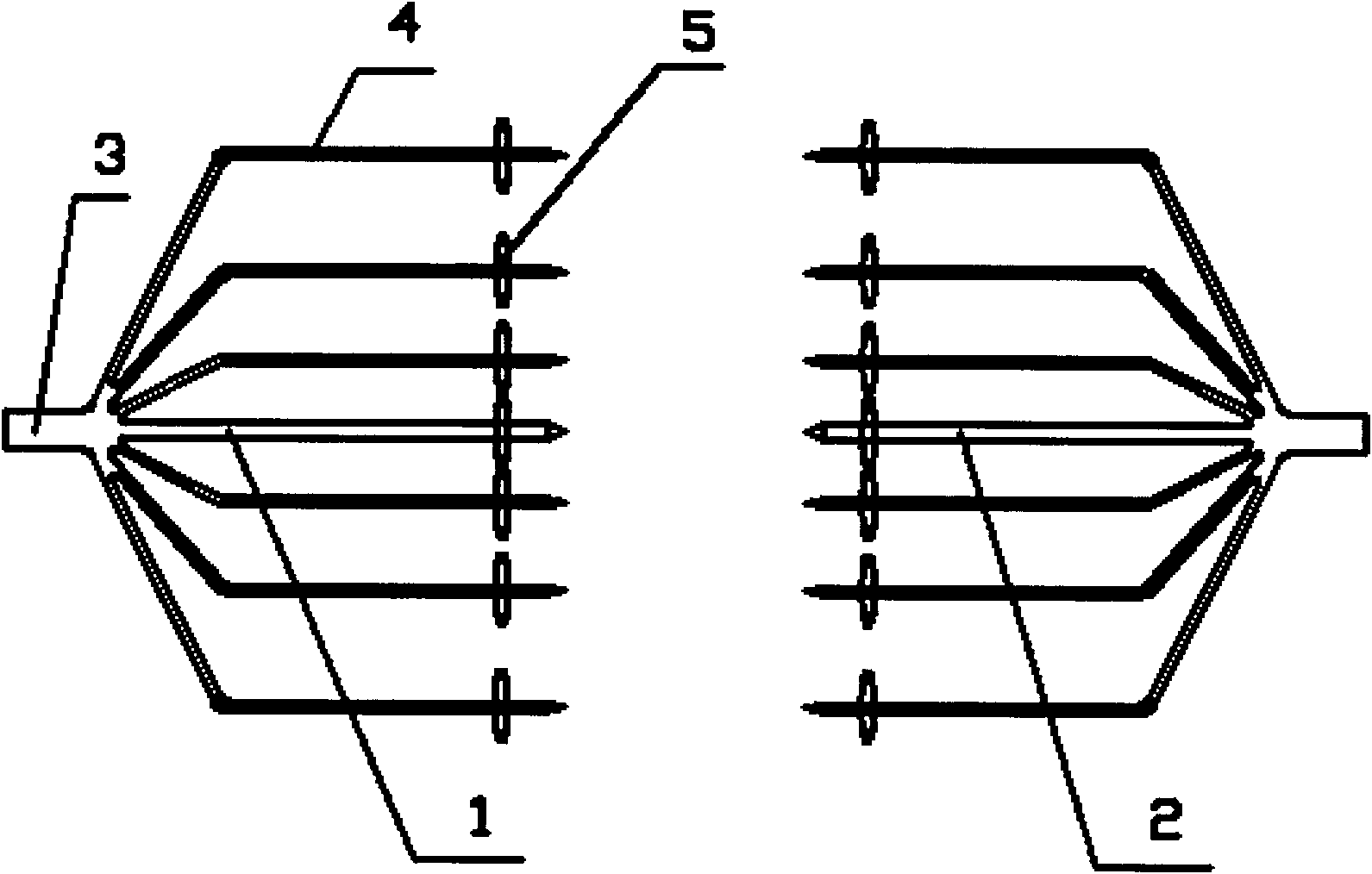 Fish-spear type electrolytic bath electrode