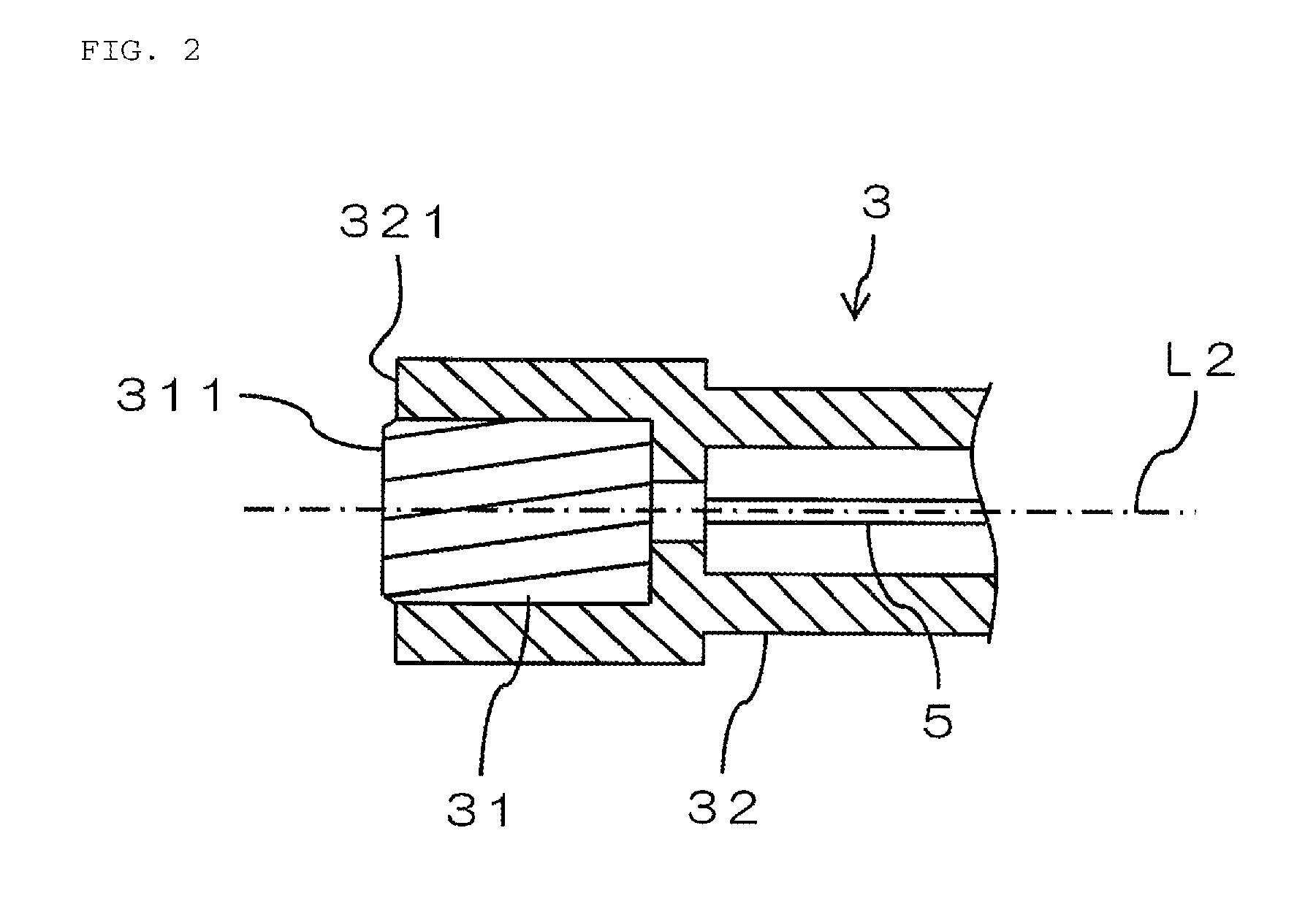 Plug built-in type optical measurement probe, and optical measurement device provided with the same