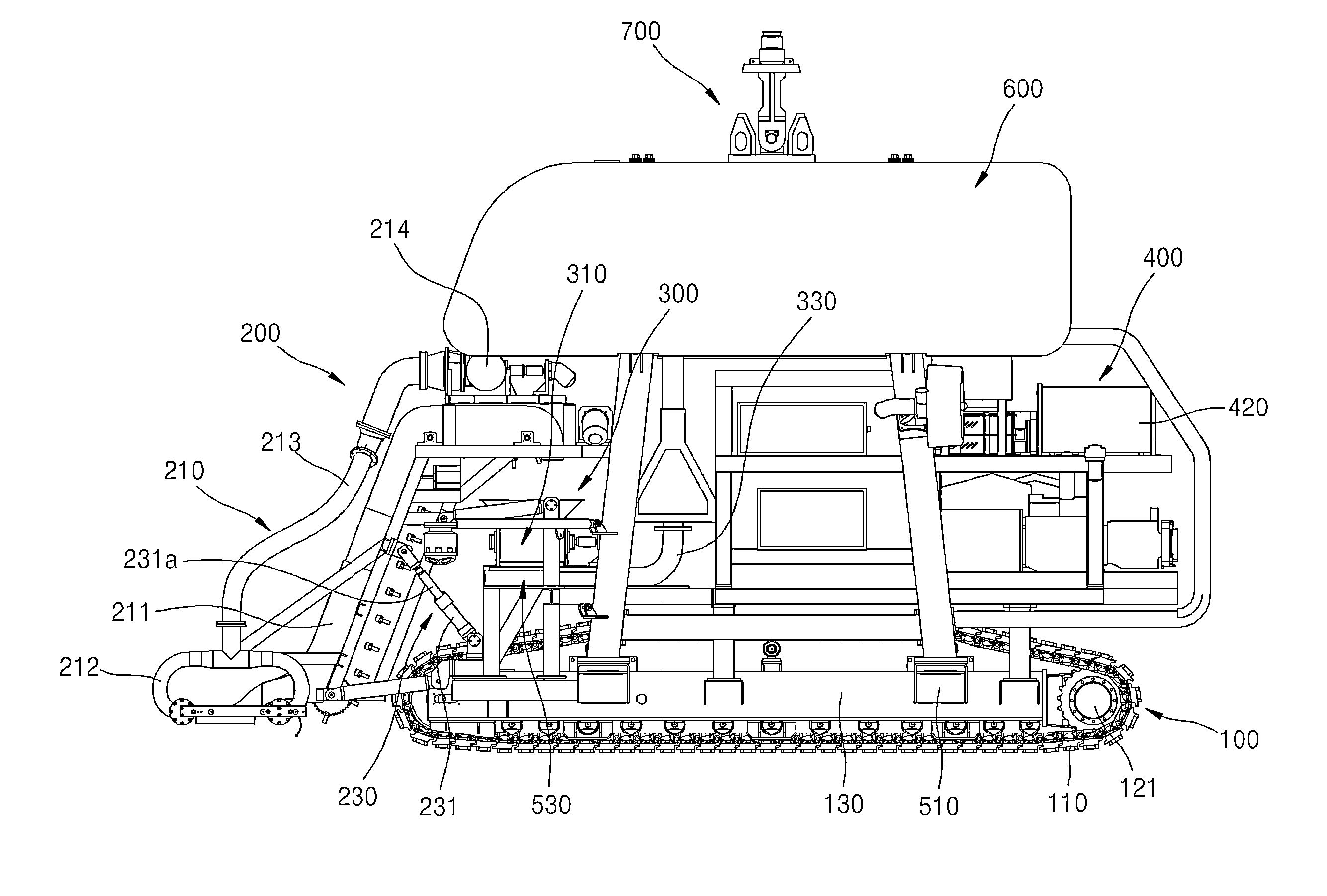 Robot for mining manganese nodules on deep seafloor