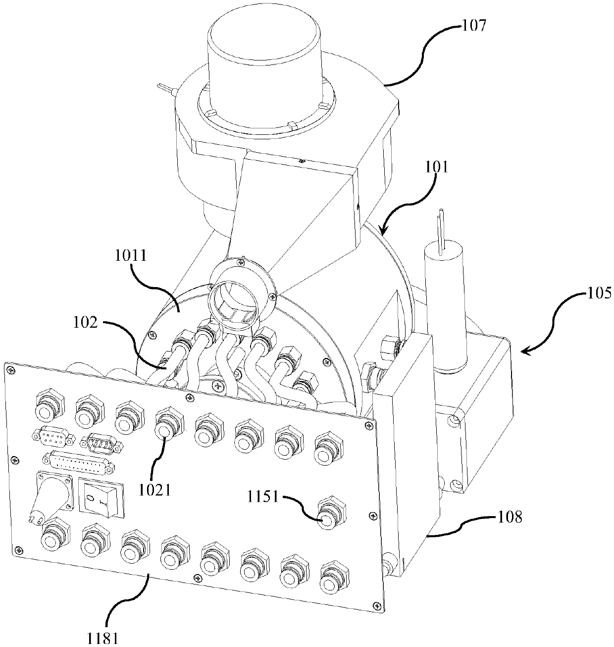 Multipoint gas monitoring device