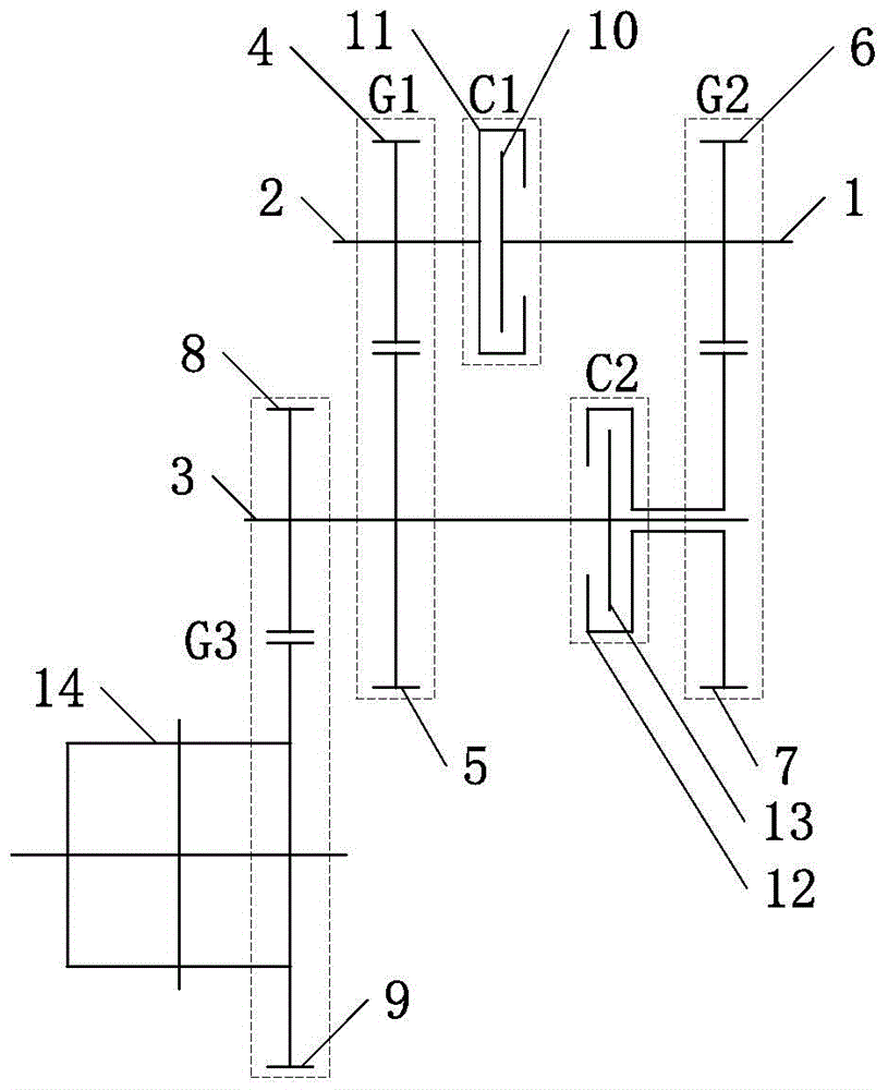 Two-speed automatic transmission for pure electric vehicle